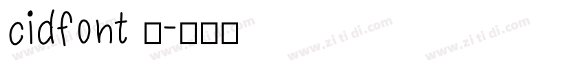 cidfont 发字体转换